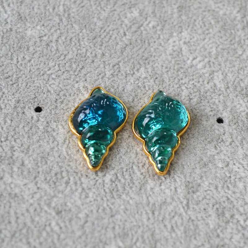 Marine Shell Earrings - Elegant Zee Blue Jewelry