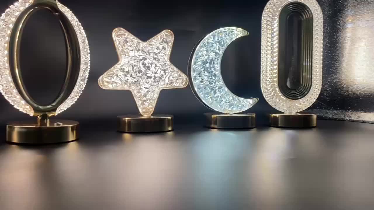 CrystalGlow Lampa - Dimmable Bordslampa med Touch