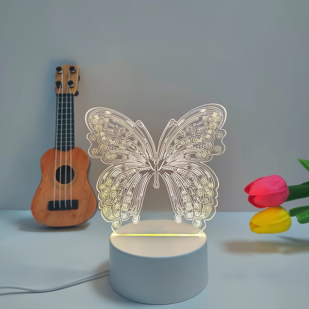ButterflyGlow Lamp - Geometric 3D LED Night Light