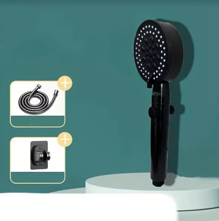 AquaFlex – Luxury Black High Pressure Shower Head