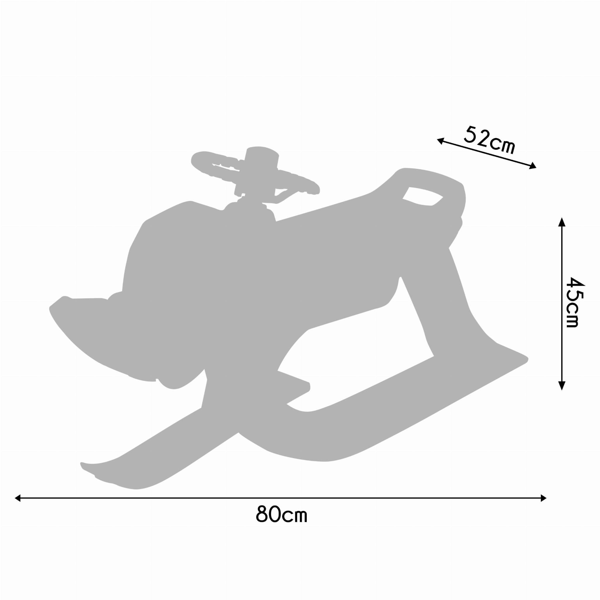 SnowGlide Sled - Lightweight Red Plastic with Handlebar