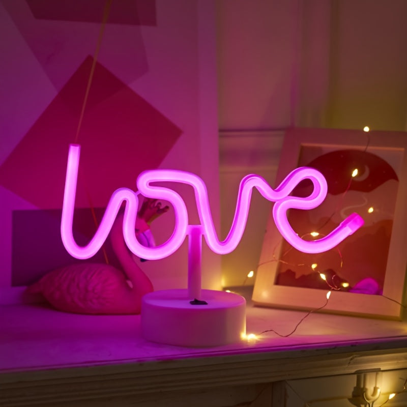 NeonLiefde Lamp – Illuminated Neon Table Lamp for Parties
