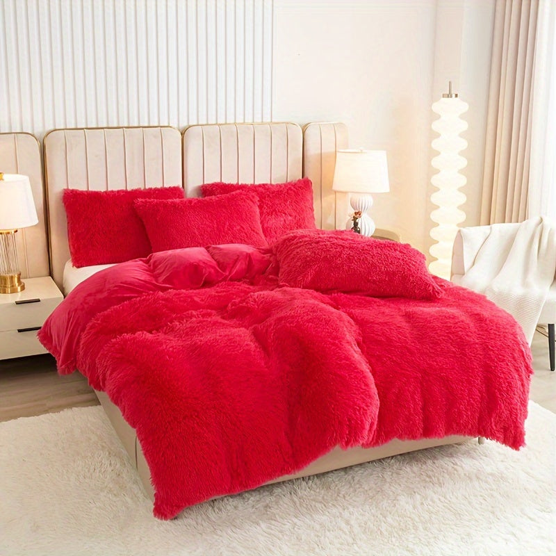 Ultra Plush Plush Bedding Set with Zipper - Luxury &amp; Comfort