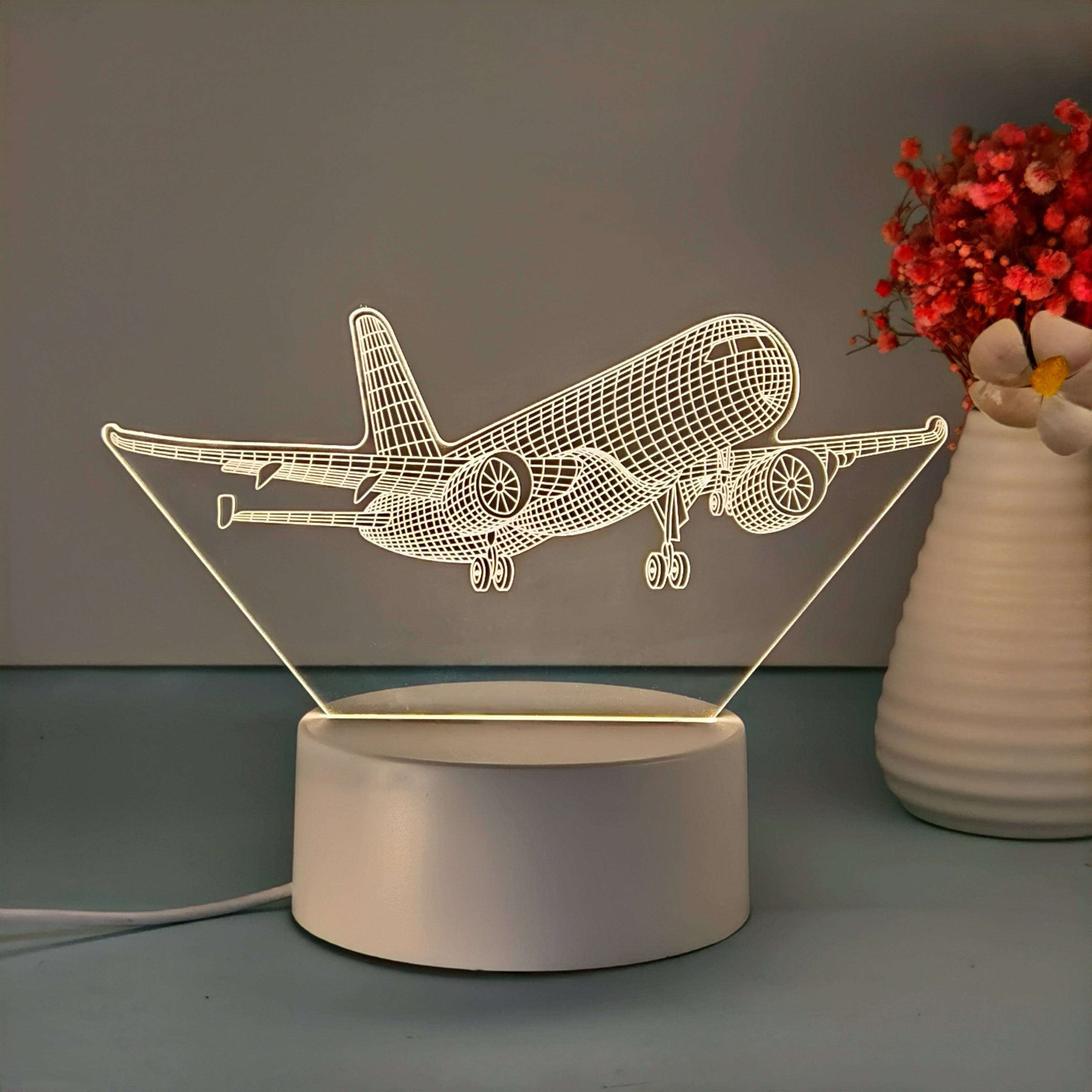 SkyGlow – 3D Airplane LED Night Light with USB