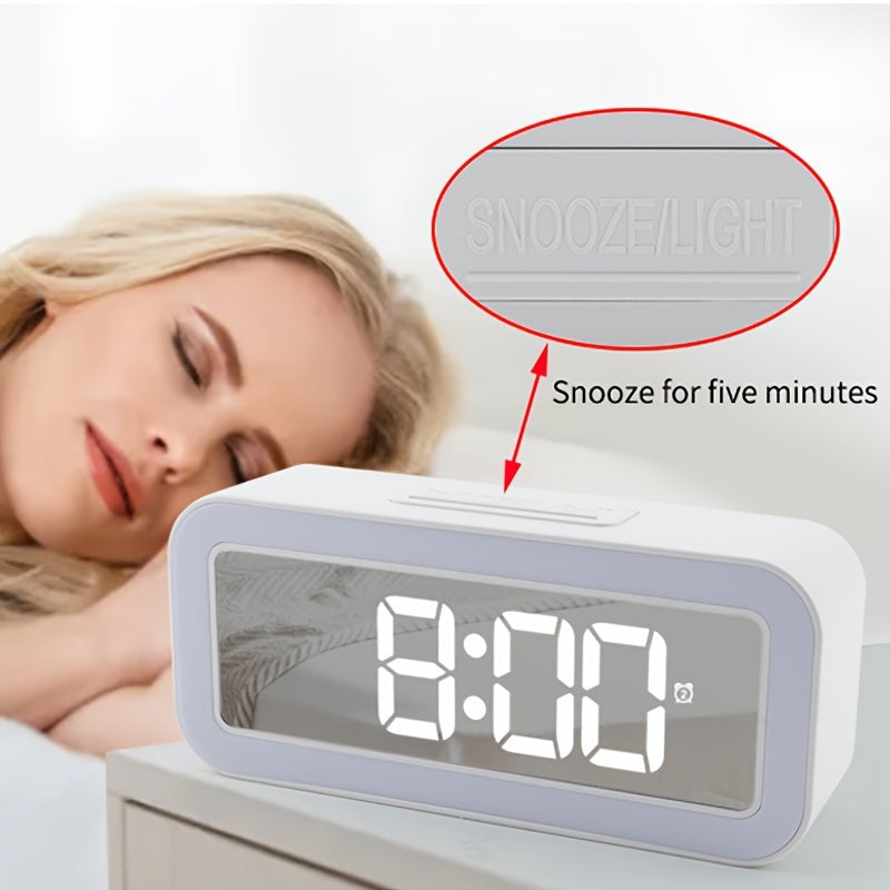 MirrorTime Alarm Clock - Stylish Digital Mirror Clock