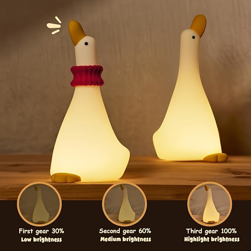 DreamDuck Lampa - silikon nattlampa med uppladdningsbar touchsensor