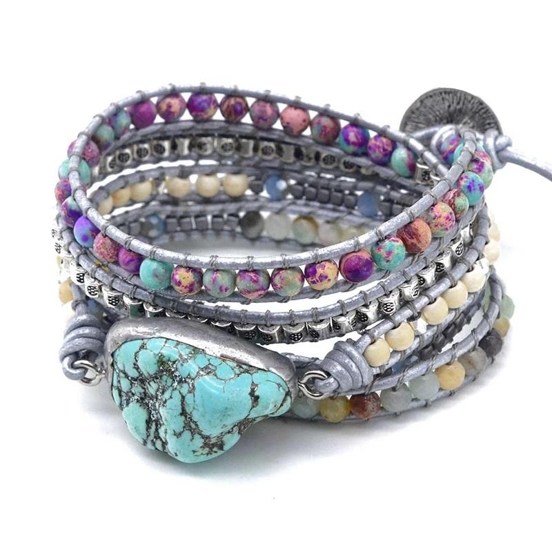 Selina Bracelet - Turquoise Wrap Bracelet for Healing &amp; Protection
