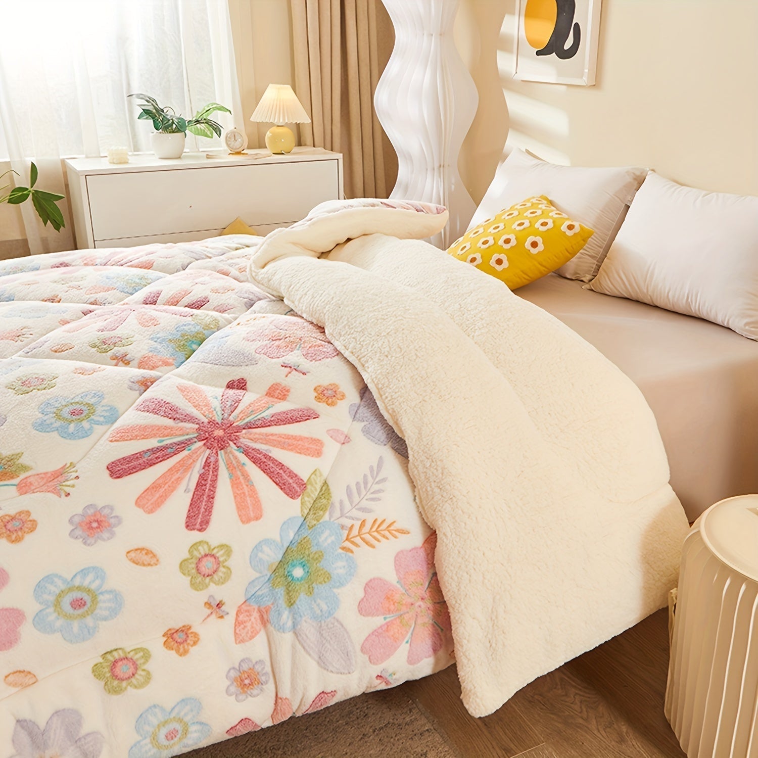 FloralDream – Soft Fleece Winter Blanket