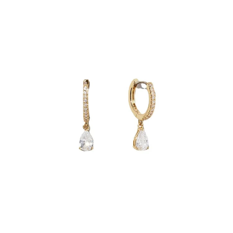 Elegantly handmade 14K gold plated earrings with sparkling zirconia - Valerie Collection