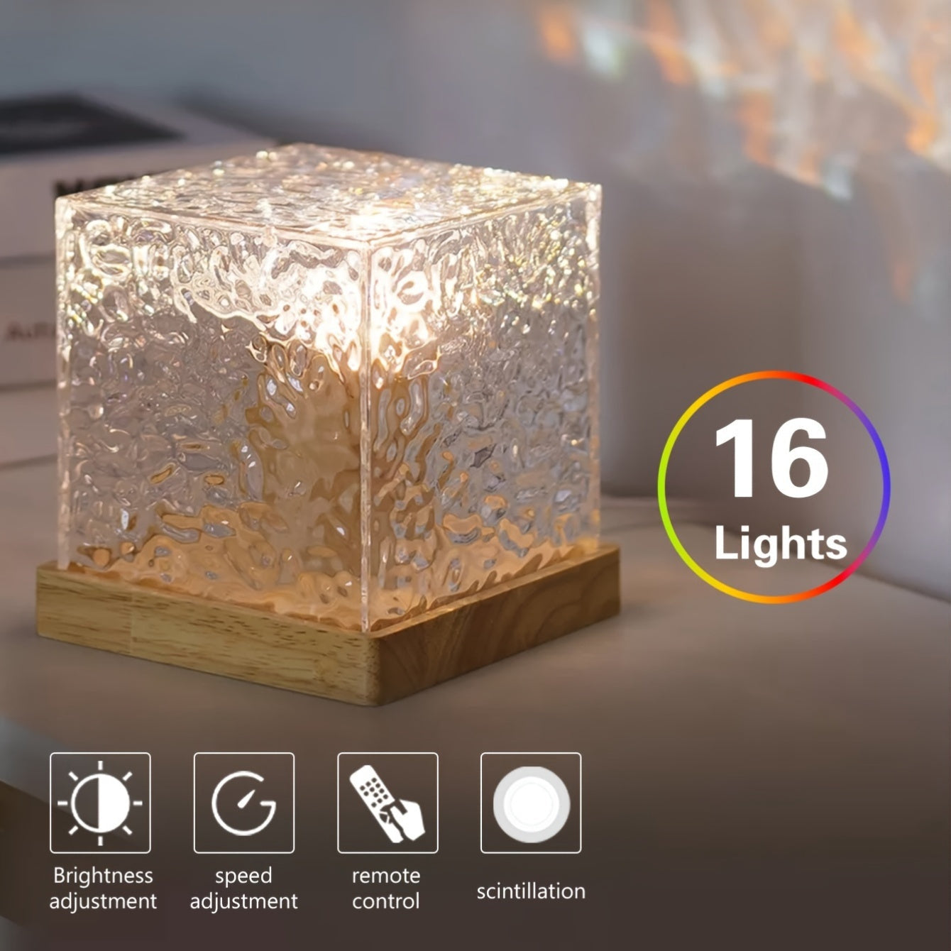 OceanWave - LED Night Light with 16 Colors and Wave Effect