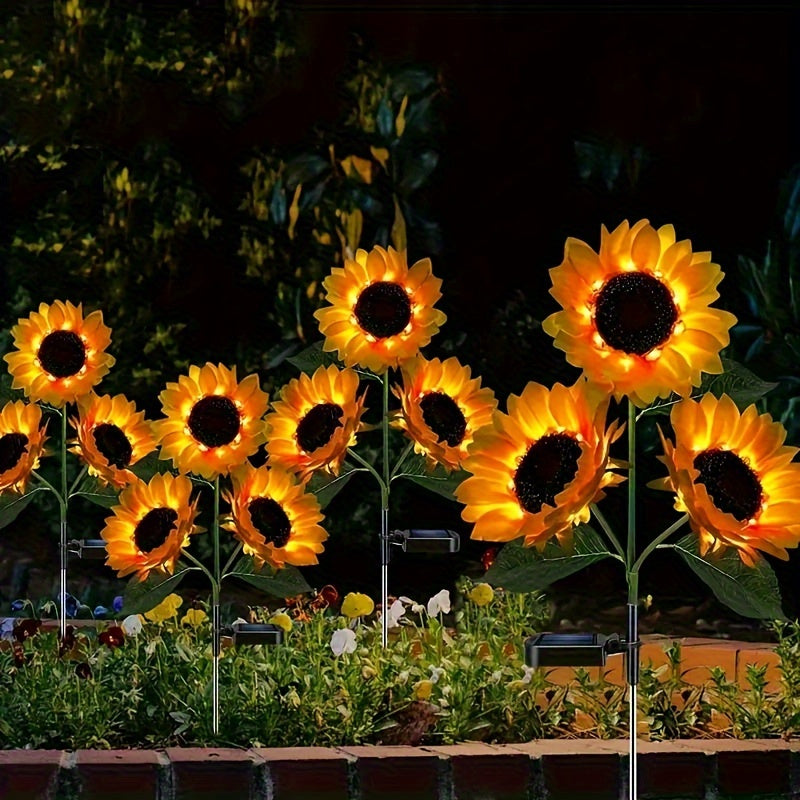 SolarBloom Lamp – Sunflower LED Garden Lamp 3 Cups