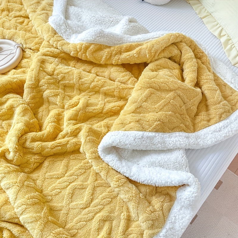 Stylish Reversible Fleece Blanket for Ultimate Comfort and Warmth