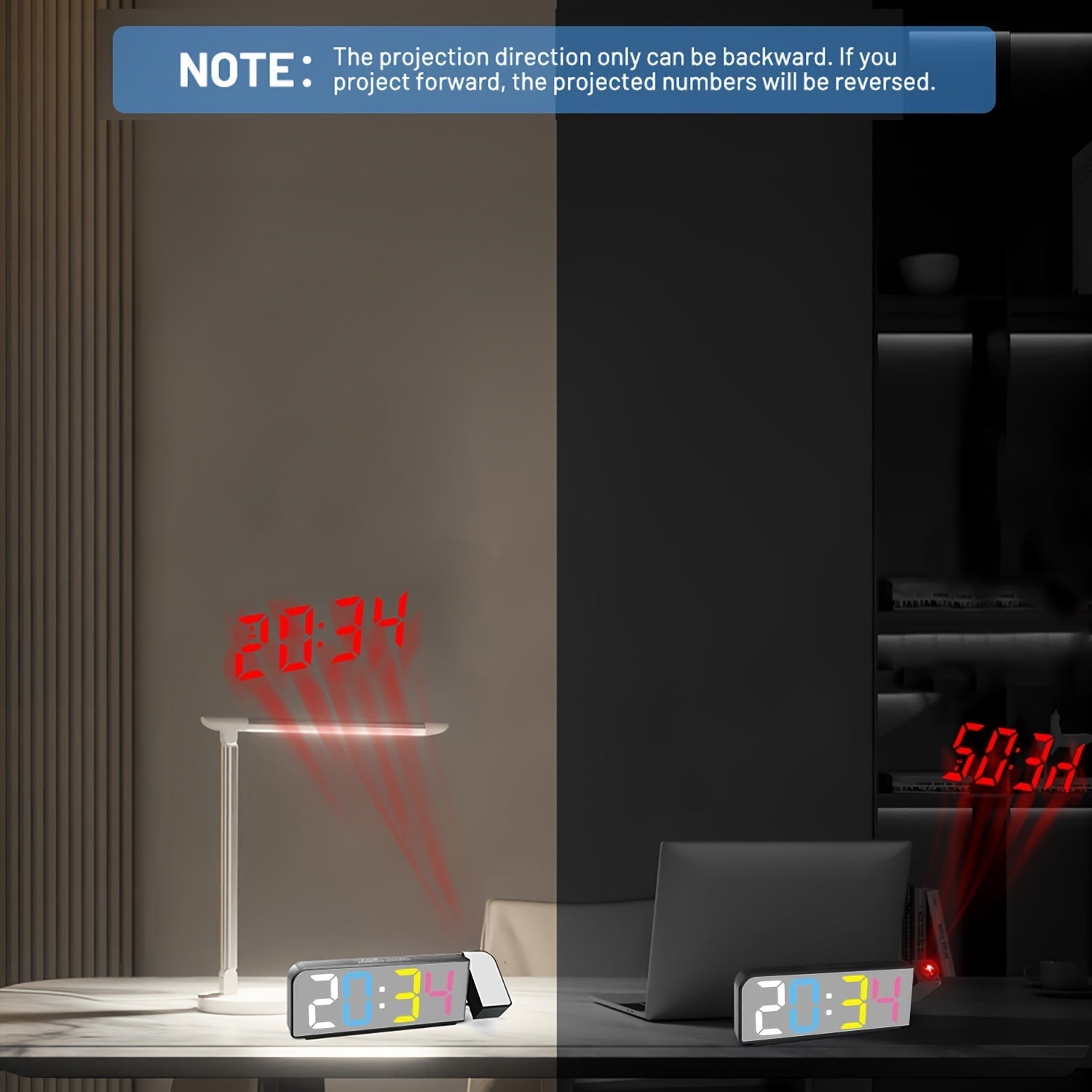 ProjectTime – Stylish Digital LED Alarm Clock with Mirror