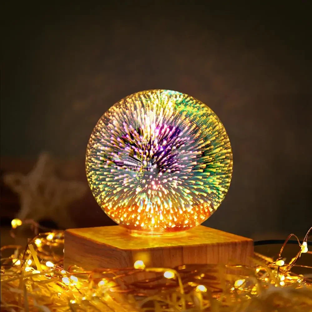 StarburstGlow - Elegant Crystal Ball Lamp with 3D Effect