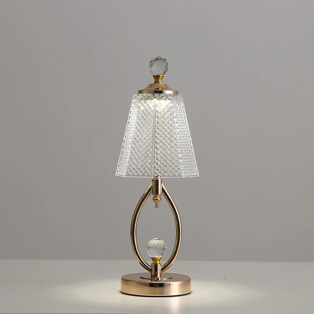 Vintage Crystal Table Lamp - Elegant Vintage Crystal Table Lamp for Captivating Atmosphere