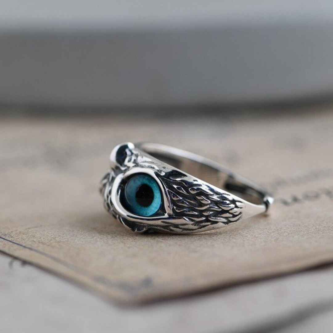 Ophelia Owl Charm Ring - Silver Charm Ring for Stylish Looks