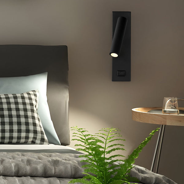 ArtiLicht Luxe Vägglampa med Justerbar LED och USB-Laddport