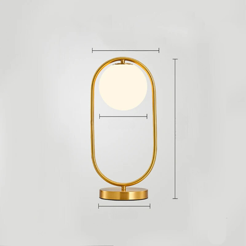 LuxeAura - Elegant Table Lamp with Ring Design for Every Interior