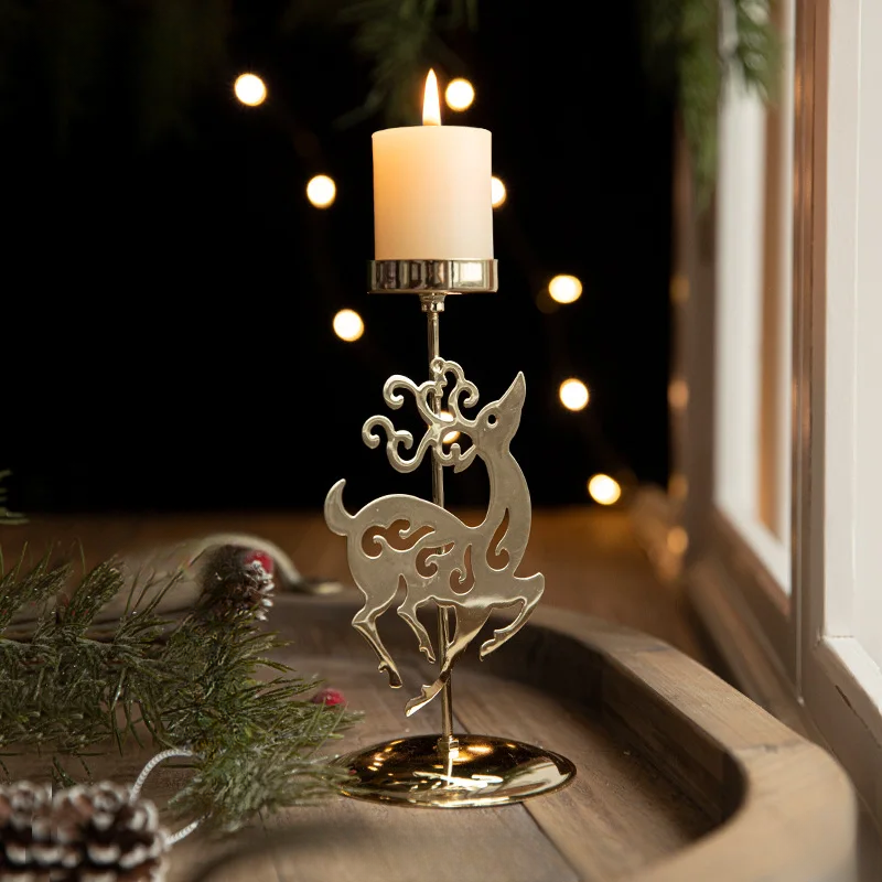 StarGlow Candle Holder - Elegant Golden Decoration for Holidays