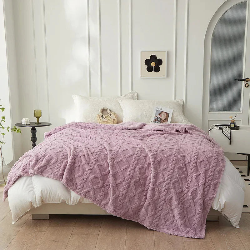 CozyLuxe - Luxurious Lambswool Blanket for Bedroom