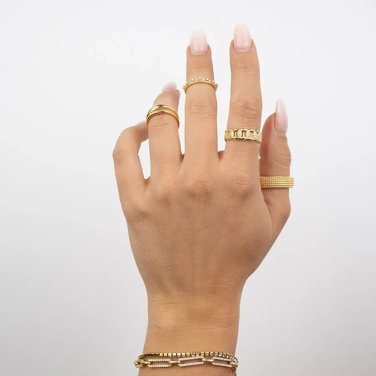 Aluna Double Lace Ring - Elegant and Stylish Accessory