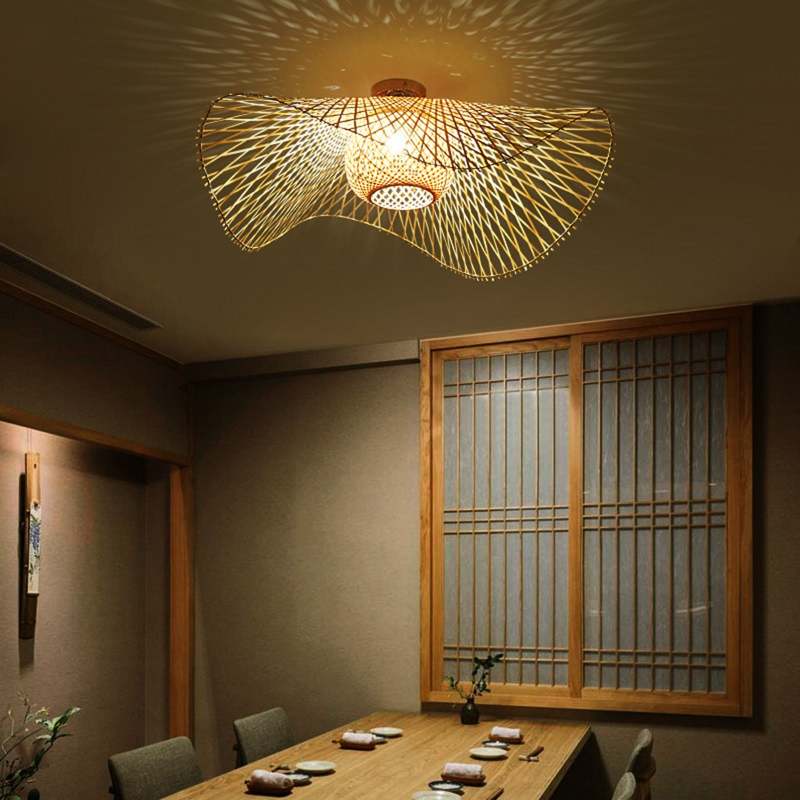 MutoCraft Hänge - Elegant Rotan Taklampa i Japansk Stil