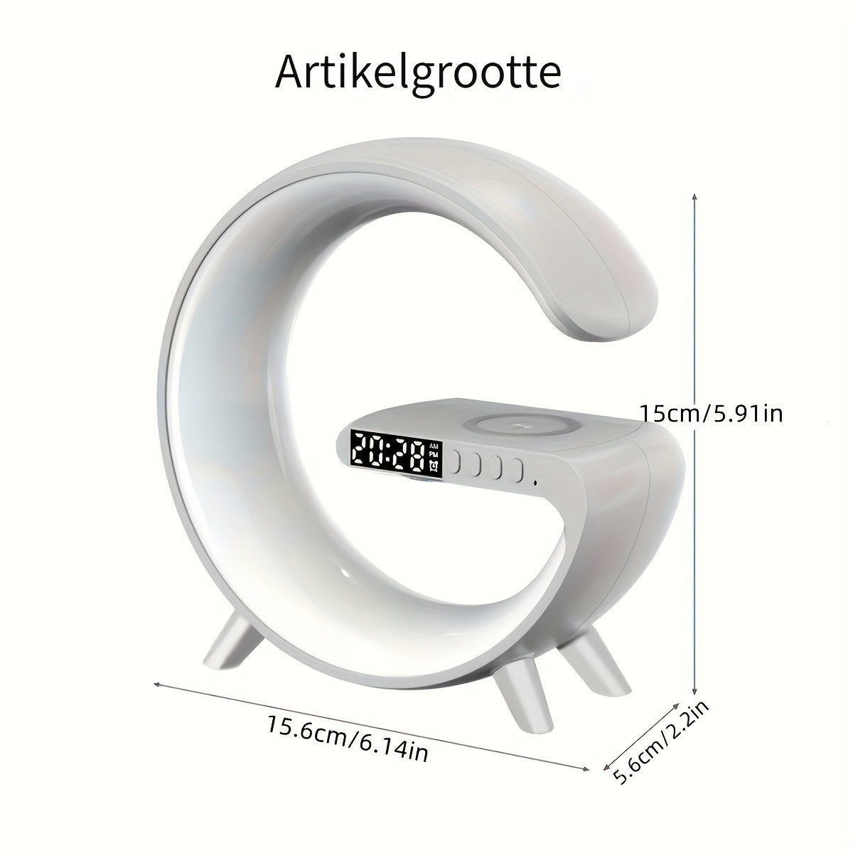SlimLamp - Minimalist Table Lamp with Alarm Clock and Charging