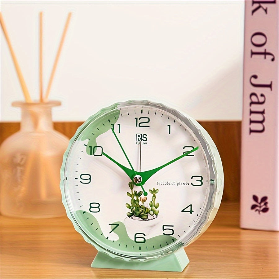 FloraTime Clock - Elegant Flower Wicker with Alarm