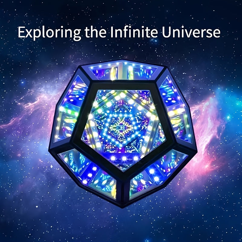 InfinityGlow – 3D Colorful Dodecahedron Lamp with RGB Lighting
