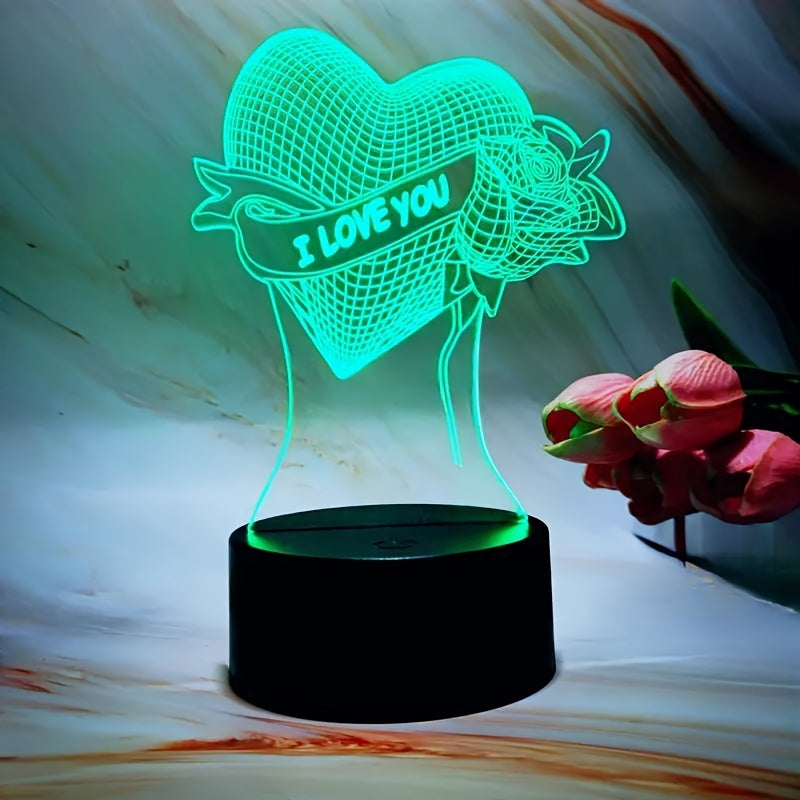 GlowCraft Lamp - 3D LED Illusion with Touch and 7 Colors