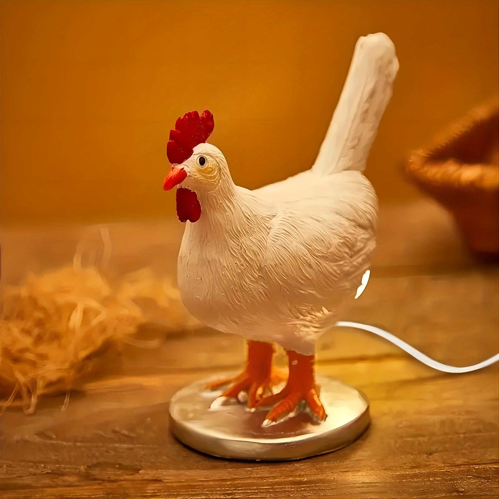 EggGlow Lamp – Realistic 3D Tilted Egg LED with USB