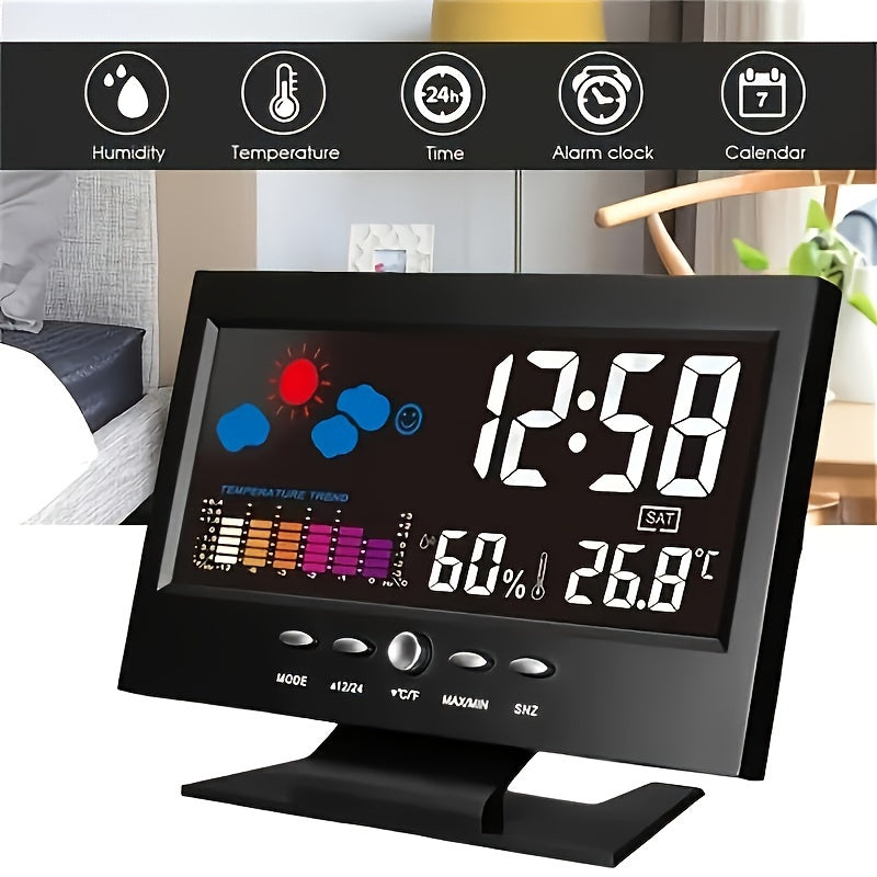 SilentTime Clock – Stylish Digital Resistance and Climate Monitor