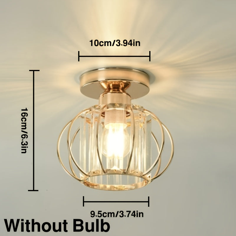 CrystalGlow - Luxurious Crystal Gable Lamp, Black Gold