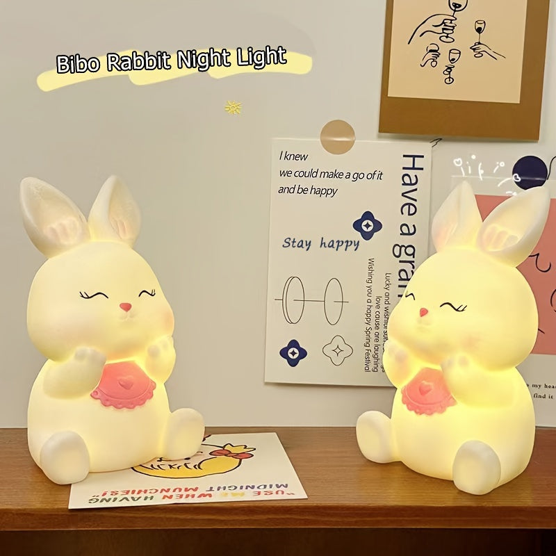 Cute Rabbit Family - Charming LED Table Lamp for Bedroom