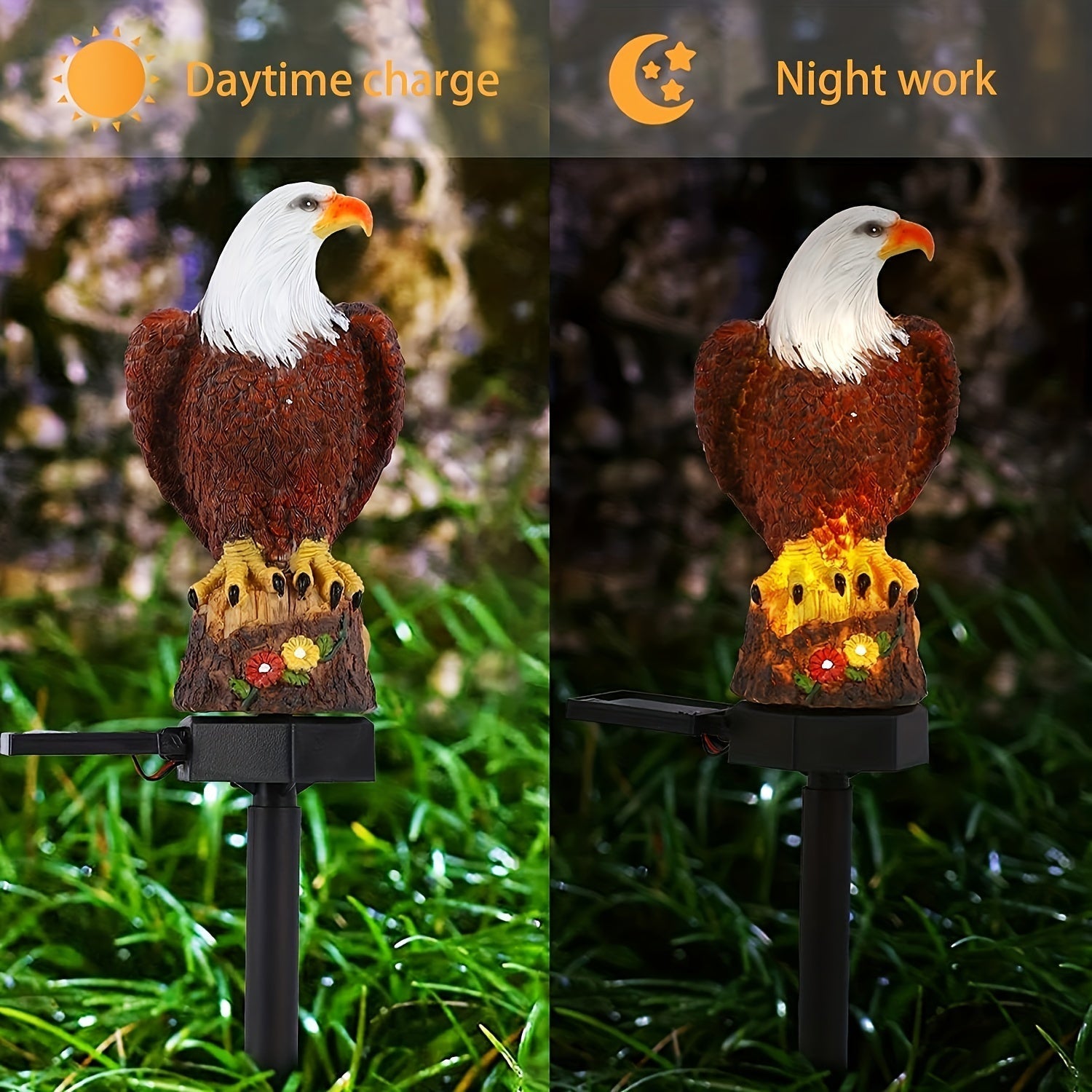 SolarGlow Eagle - Stylish Solar Lamp for Garden Lighting