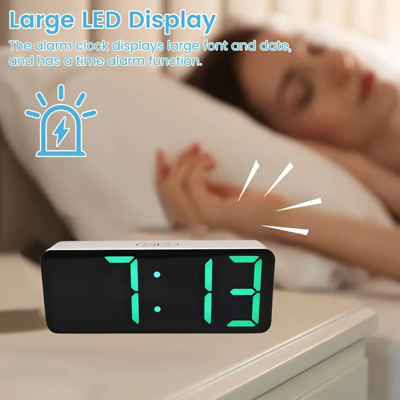 TimeGlow – Elegant LED Alarm Clock with Dimming Function
