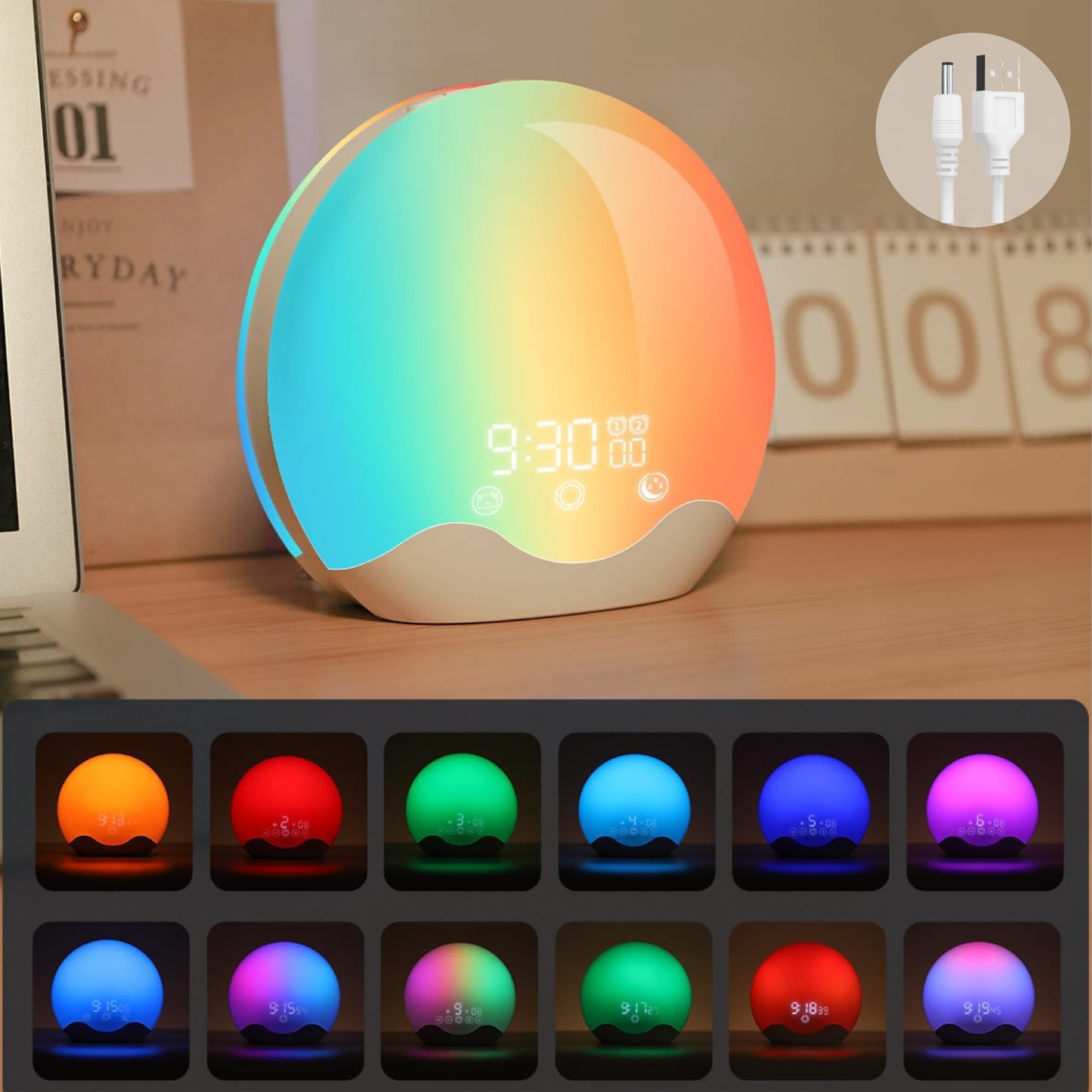 HaloLight - Luxurious Light Therapy Alarm Clock with Touch Function