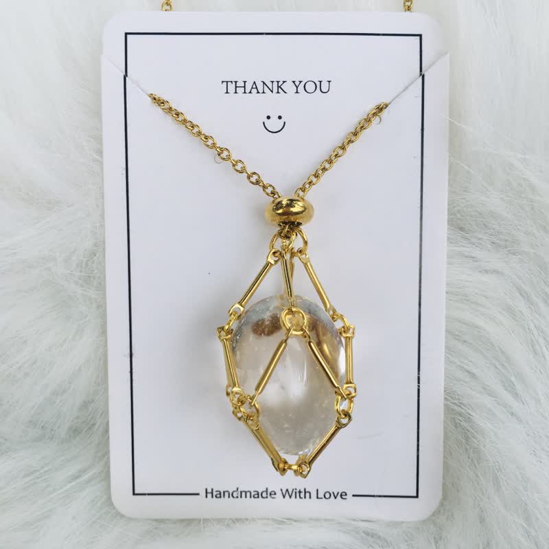 Elegant natural crystal necklace - Iris edition