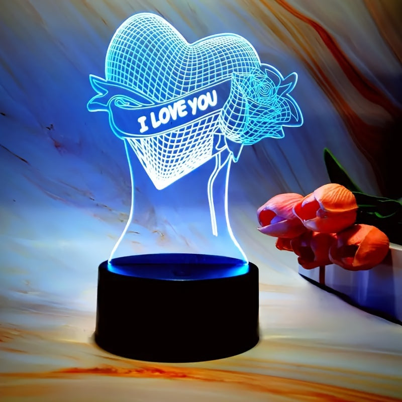 GlowCraft Lamp - 3D LED Illusion with Touch and 7 Colors