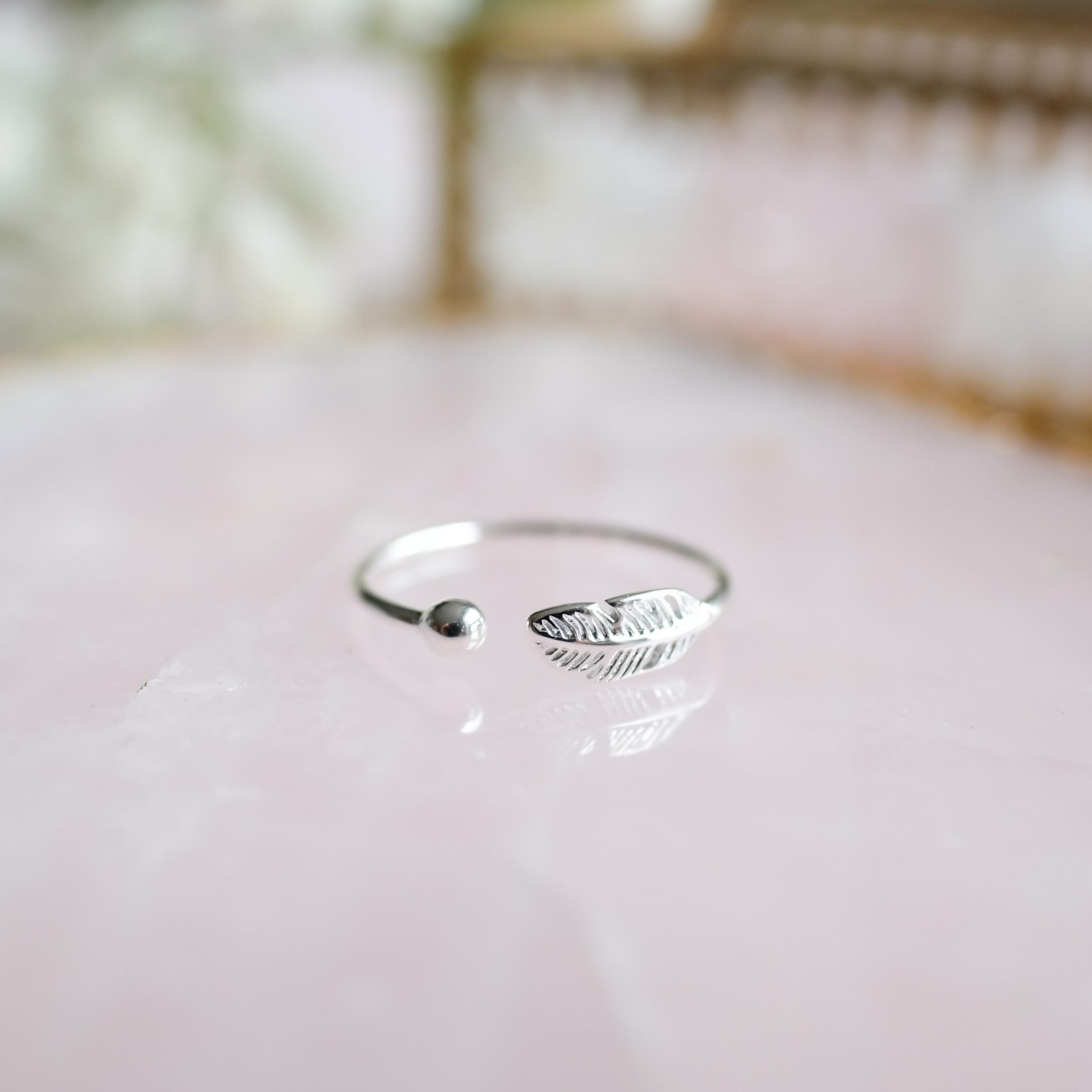 SilverPlume Ring – Elegant Silver Ring with Butterfly Pattern