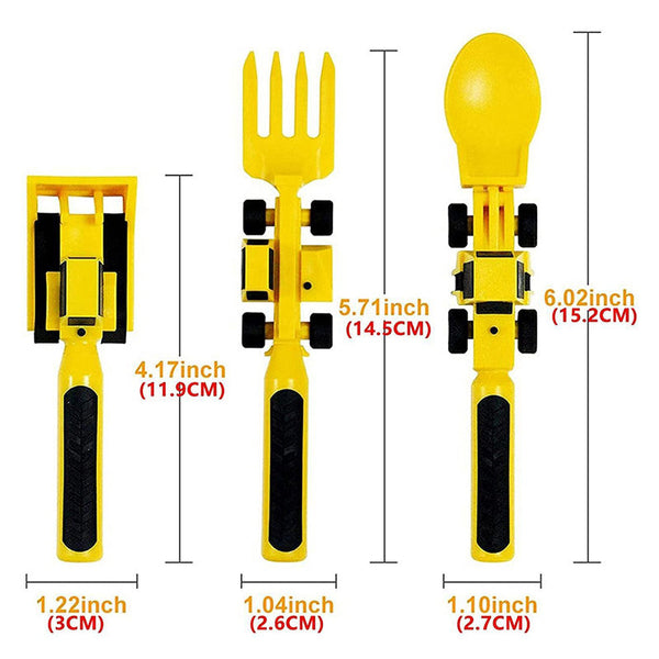 ConstructoFork - Large Children's Cutlery Set for Construction