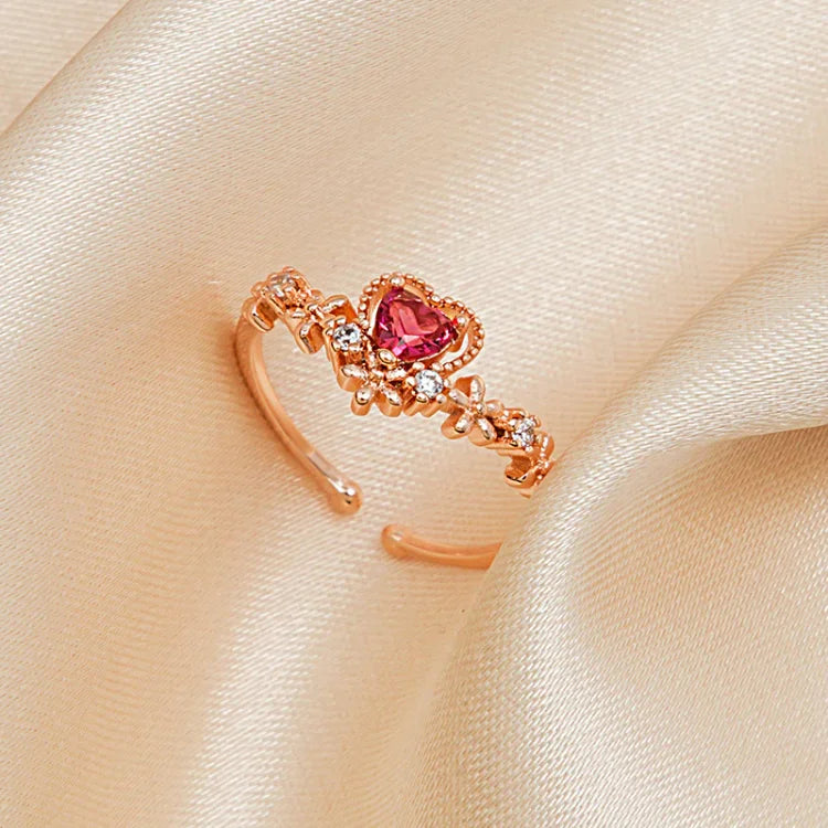Scarlett Red Crystal Love Ring - A Radiant Symbol of Passion