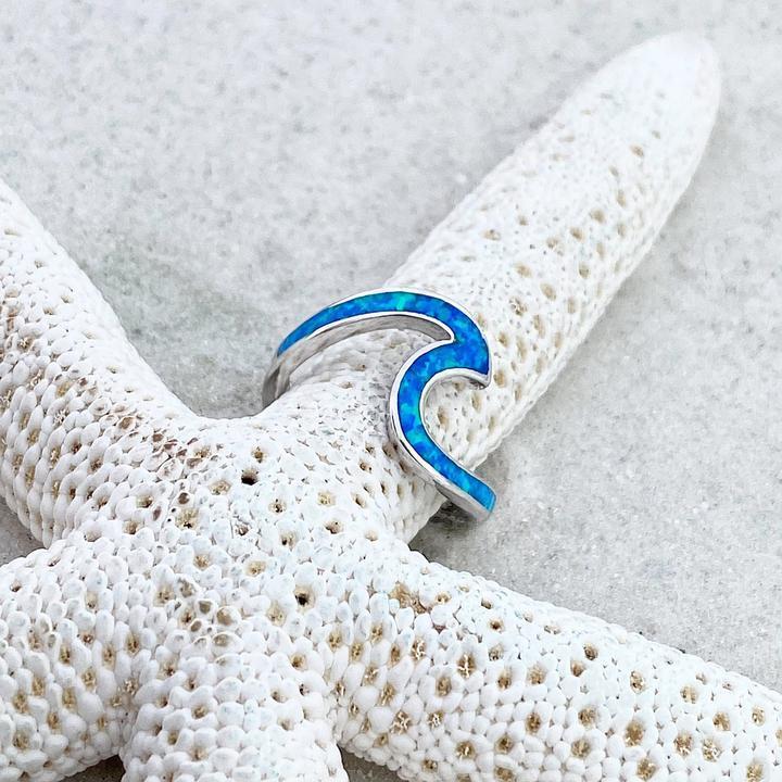 Elegant Ondina Silver Sea Wave Ring 