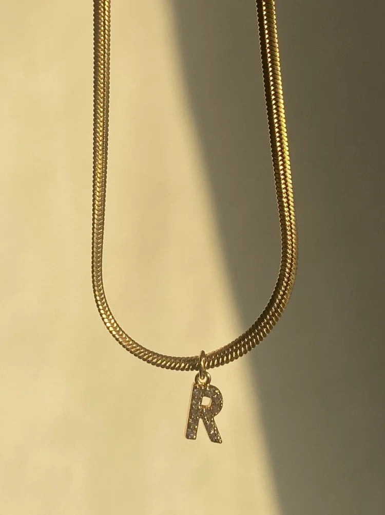 Stylish Gold Initials Pendant - Ella