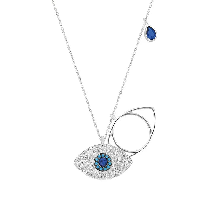 Chic Leyla Necklace with Protective Evil Eye