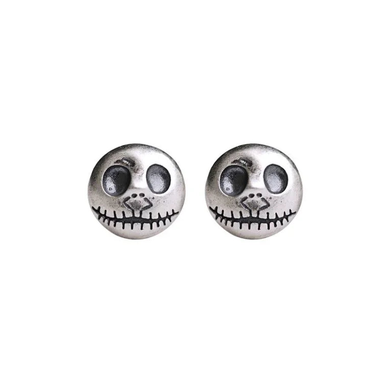 Unique Handmade Pumpkin Prince Skull Earrings - Mara