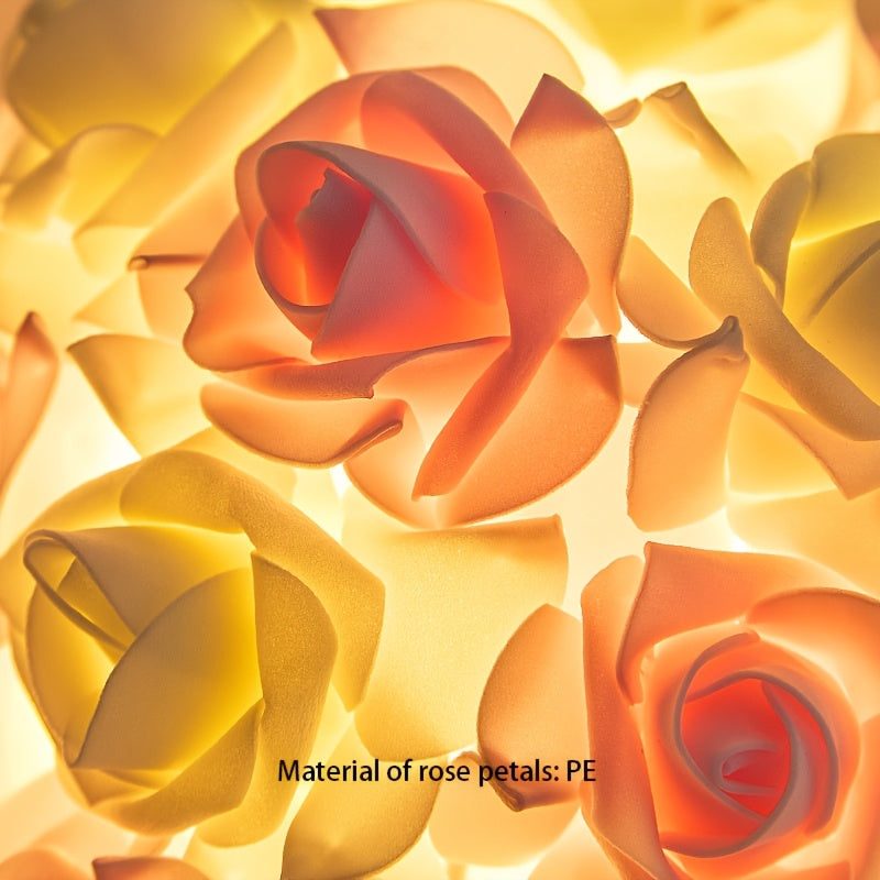 FloraGlow - Luxurious Art Deco Rose Table Lamp with USB