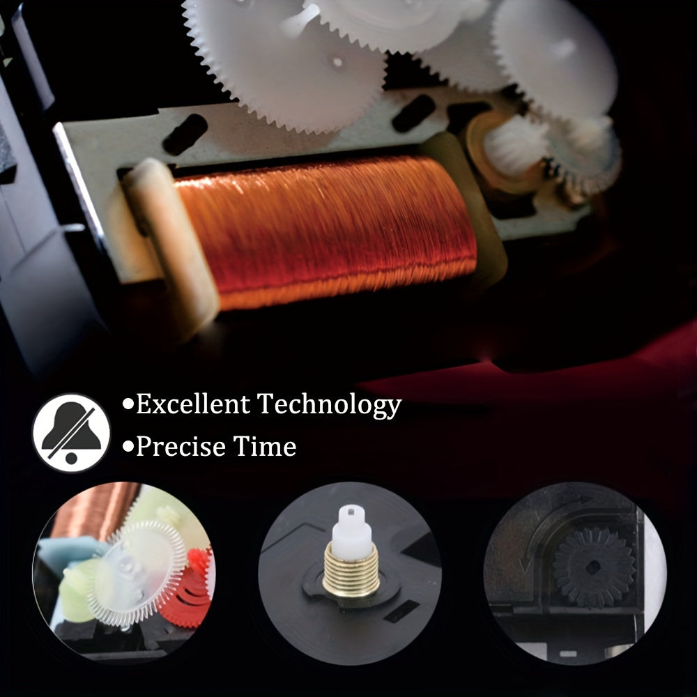 RetroTime Clock - Stylish Silent Alarm Clock with Night Light