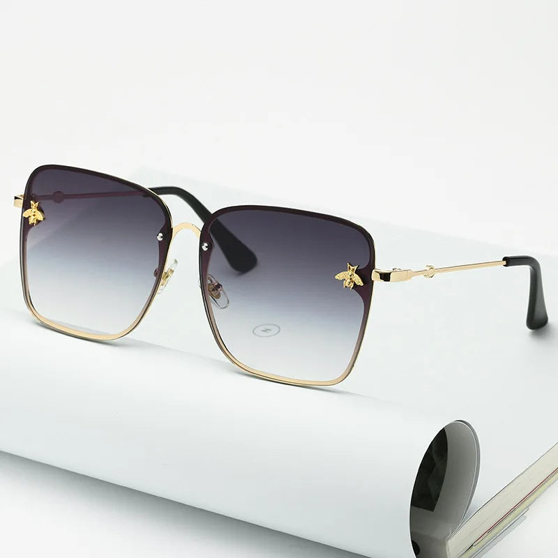 Charlotte Sunglasses - Elegant Oversized Rimless Sunglasses
