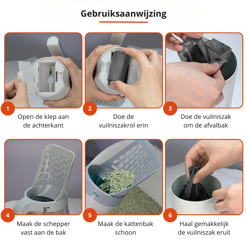 EasyScoop - Hygienic Cat Litter Box Without Odors
